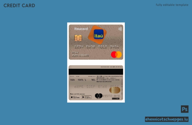 Beispielvorschau der Mastercard der Itau Bank aus Brasilien